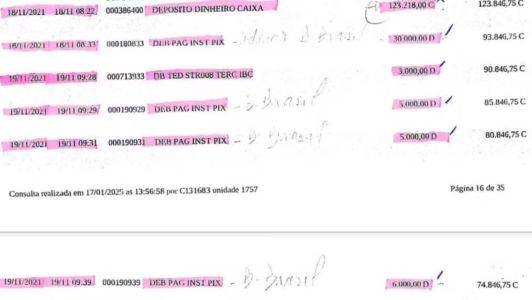Extrato bancário mostra que neta desviou dinheiro no mesmo dia em que valor de precatório caiu na conta do idoso, segundo delegado.