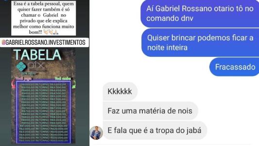 Golpista debocha de dono de perfil hackeado