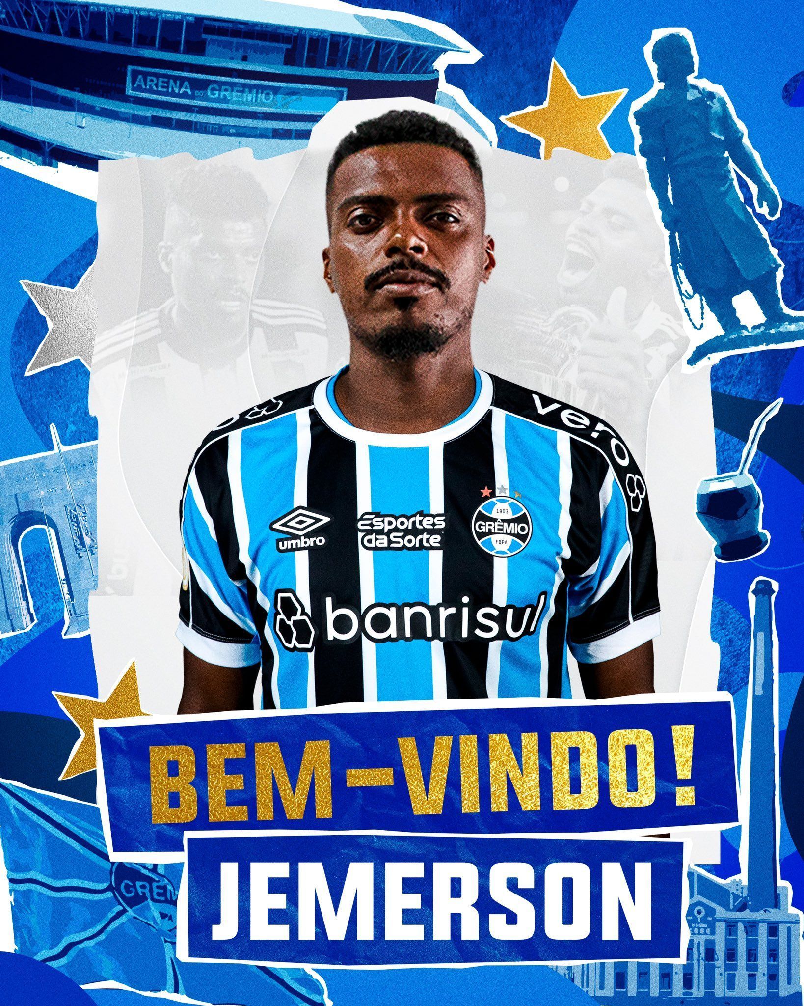 Ex-Atlético, Jemerson se apresenta ao Grêmio e vive expectativa por estreia