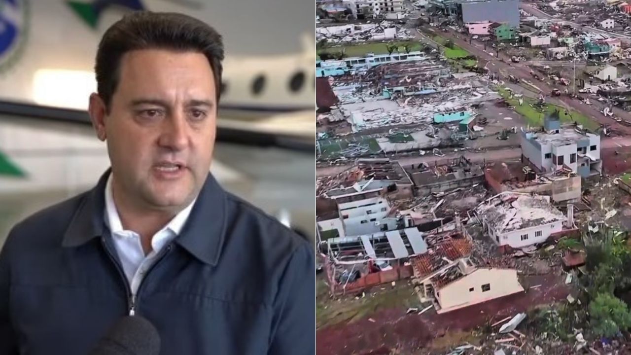 Governador do Paraná decreta calamidade pública após tornado devastar cidades