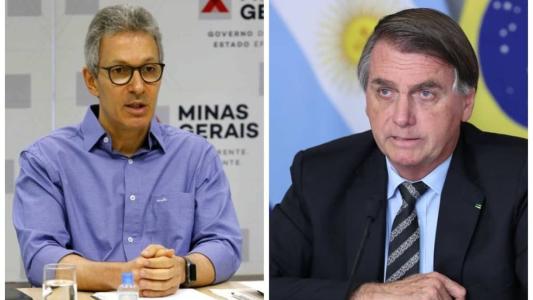 Governador Romeu Zema (Novo) e Presidente Jair Bolsonaro (PL)