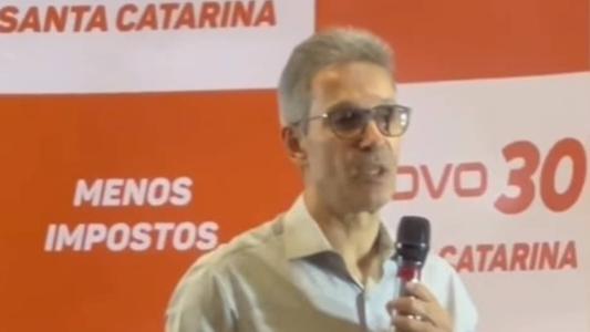 Governador Romeu Zema participou de encontro estadual do Partido Novo em Santa Catarina