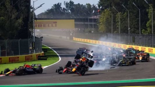 GP do México, no último fim de semana, foi marcado por uma colisão logo na primeira curva