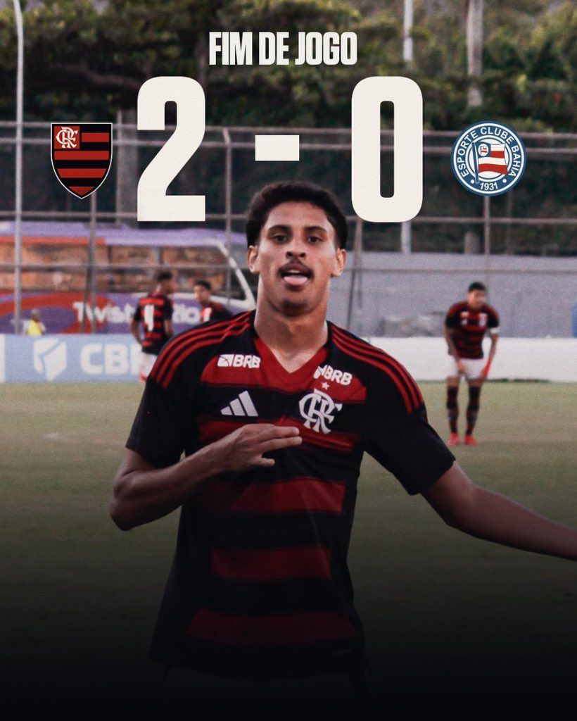 Com arbitragem polêmica, Flamengo vence Bahia e encosta no G4 do Brasileirão Sub-20
