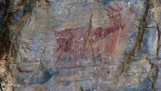 Grafismo rupestre em Matozinhos, Minas Gerais