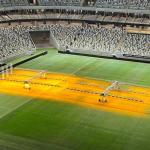 Atlético reinicia tratamento no gramado da Arena MRV após jogo com o Botafogo