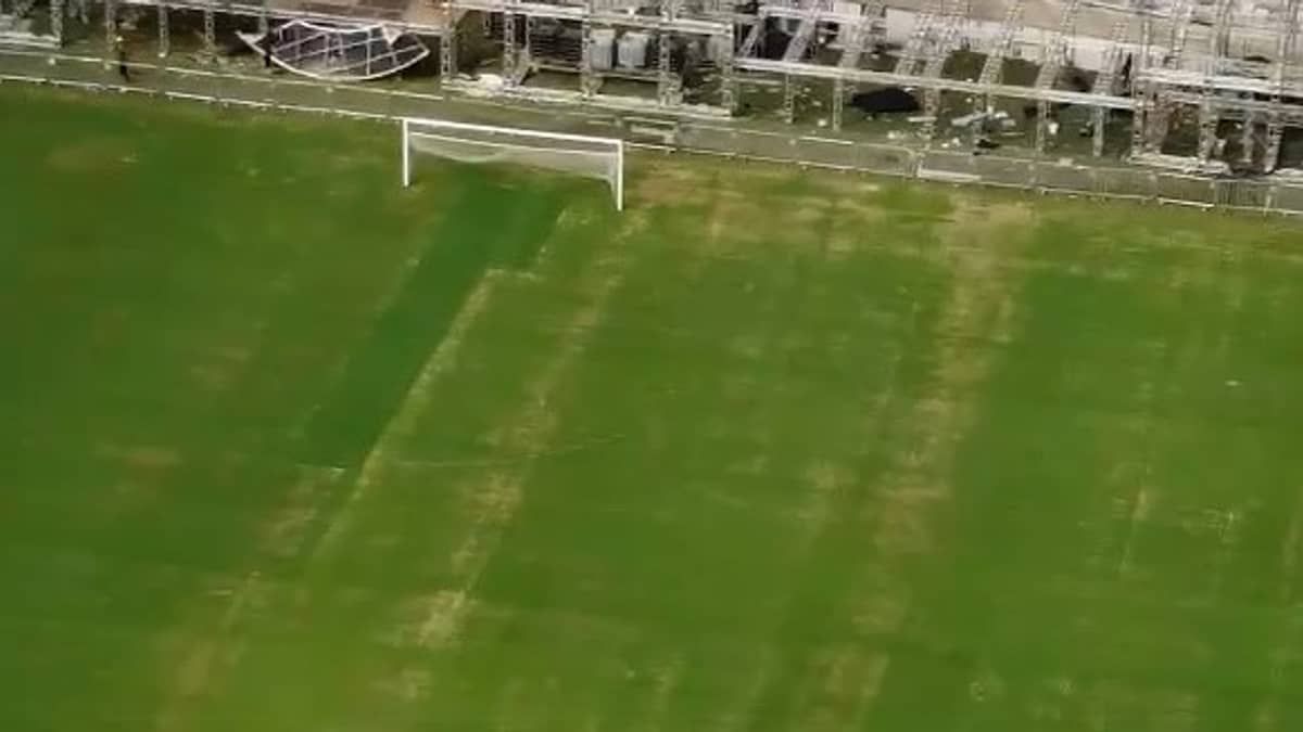 Veja imagens do gramado do Mineirão antes do jogo entre Cruzeiro e Fluminense