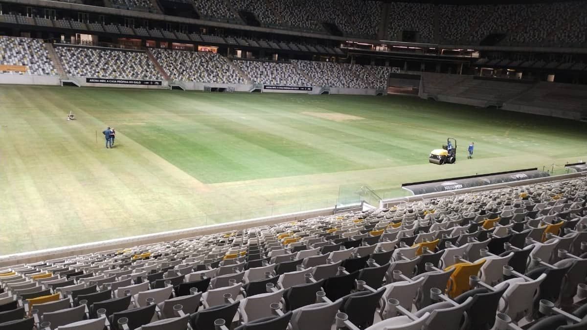 CEO do Atlético elenca cuidados e projeta gramado da Arena MRV em 'ótimas condições'; veja fotos