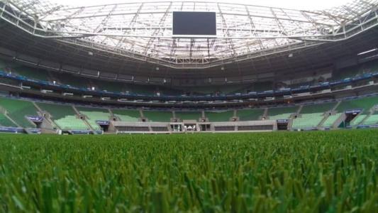 Gramado sintético do Allianz Parque, estádio do Palmeiras