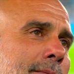 Guardiola cai em lágrimas com despedida de De Bruyne no estádio do City; assista