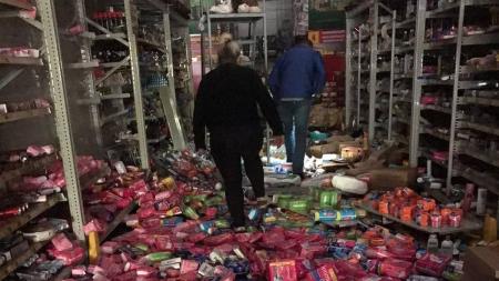 Supermercado fica completamente destruído após passagem de ciclone