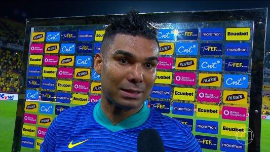 Casemiro em entrevista pós-jogo da Seleção Brasileira