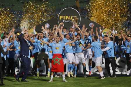 Pyramids comemorando o título da Champions Africana