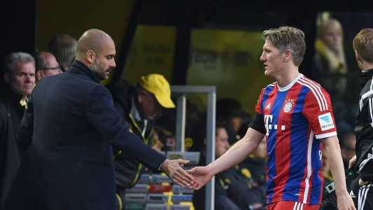 Guardiola e Schweinsteiger pelo Bayern