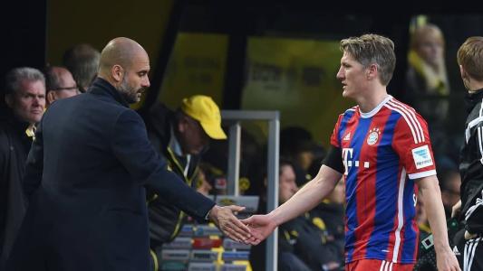 Guardiola e Schweinsteiger pelo Bayern