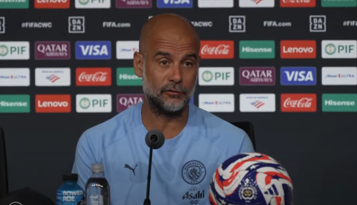 Pep Guardiola, técnico do Manchester City, em entrevista coletiva