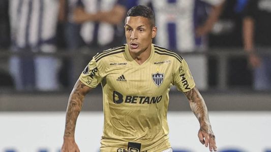 Guilherme Arana, lateral-esquerdo do Atlético, na vitória por 1 a 0 sobre o Alianza Lima