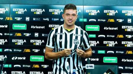 Guilherme Bissoli é apresentado como reforço do Ceará; ele já estreou