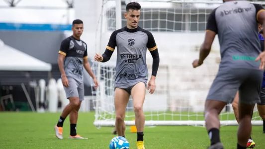 Guilherme Castilho em treinamento no CT de Porangabuçu