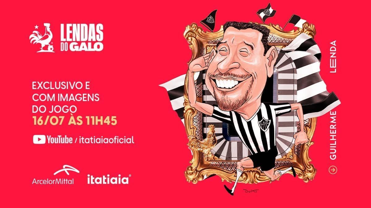 A história de Guilherme, um dos ídolos do Atlético que estará no Lendas do Galo