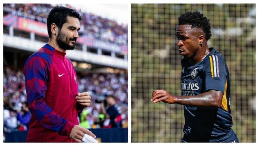 Gündogan e Vini Jr vão se enfrentar no clássico entre Barcelona e Real Madrid deste sábado (28)