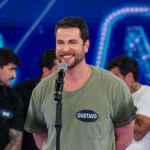 Gustavo Marsengo durante participação no 'Programa Silvio Santos'