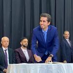 Gustavo Nunes (PL) toma posse após ser reeleito, em Ipatinga
