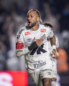 Neymar fez o gol da vitória do Santos contra o Flamengo