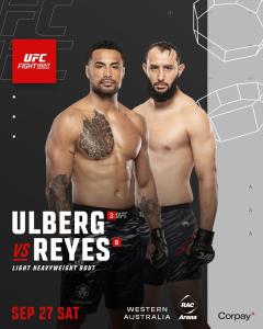 Carlos Ulberg e Dominick Reyes se enfrentarão em Perth