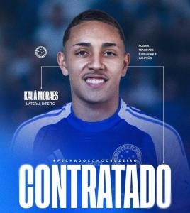 Kauã Moraes assina contrato de cinco anos com o Cruzeiro