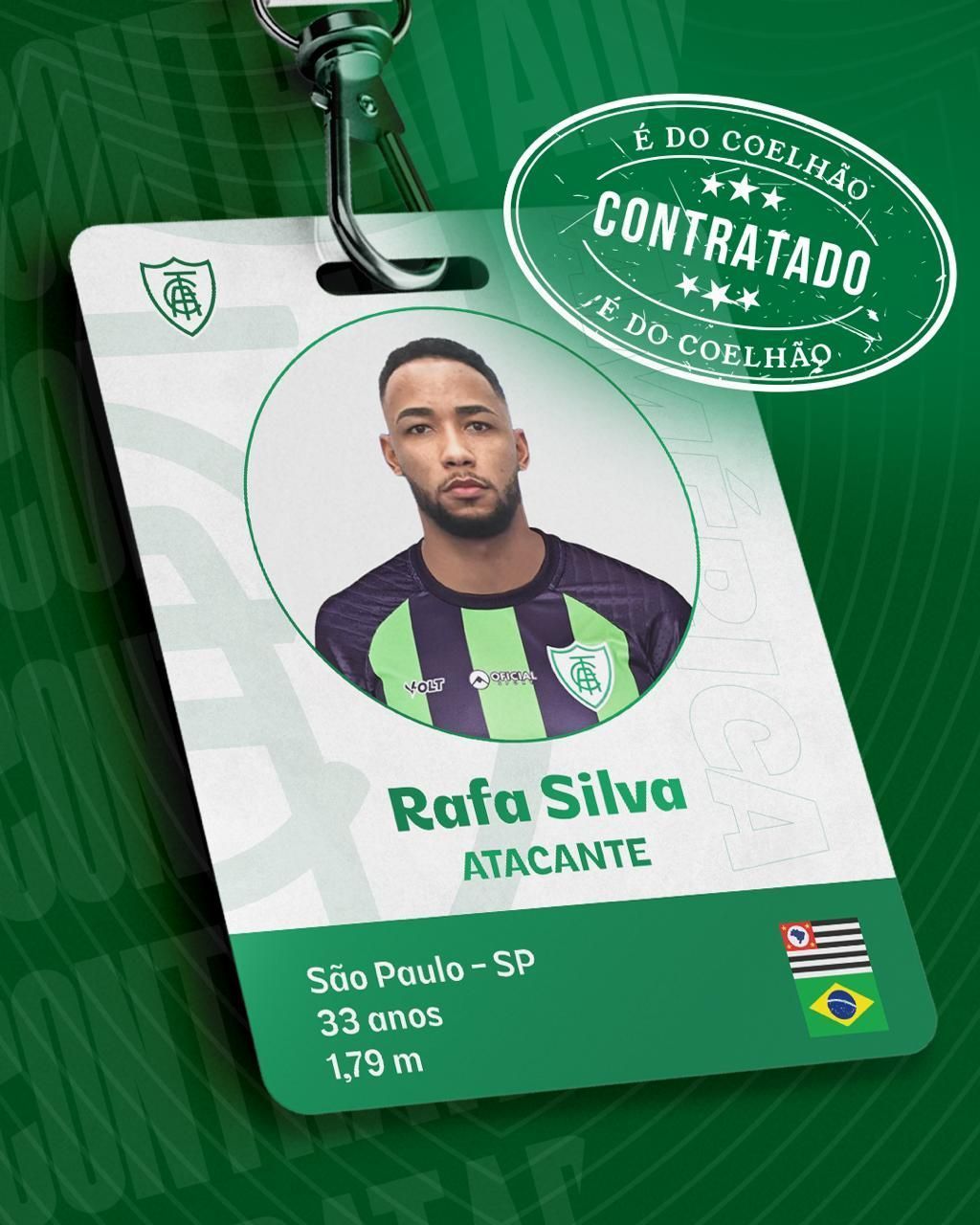 América anuncia contratação de atacante Rafa Silva, ex-Cruzeiro