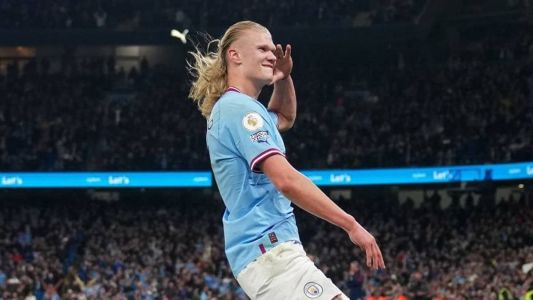 Haaland em jogo pelo City