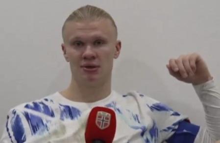 Erling Haaland em entrevista após Itália 1 x 4 Noruega, pelas Eliminatórias da Copa do Mundo de 2026