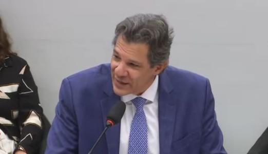 Ministro da Fazenda, Fernando Haddad, em audiência na Câmara dos Deputados