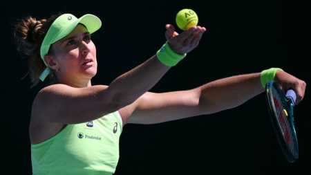 Bia Haddad em ação durante a temporada 2026, no Australian Open