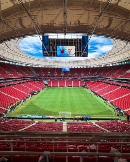Estádio Mané Garrincha, palco do jogo entre Corinthians e Flamengo pela Supercopa do Brasil