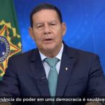 'Mudaremos de governo, mas não de regime', diz Mourão em pronunciamento na TV