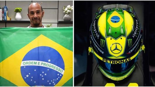 Hamilton usará capacete em homenagem ao Brasil