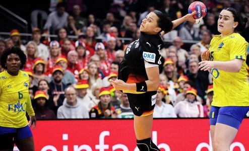 Lance de Alemanha 30 x 23 Brasil, pelo Mundial Feminino de Handebol 2025