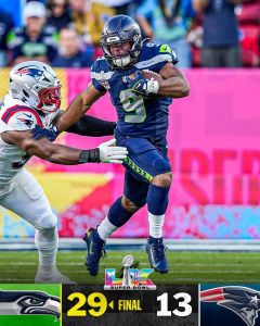 O running back Kenneth Walker III foi eleito o MVP do Super Bowl LX