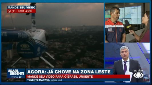 Helicóptero estava no ar no começo do programa