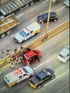 Helicóptero Pégasus, da PM, registrou o momento da prisão do suspeito de matar policial