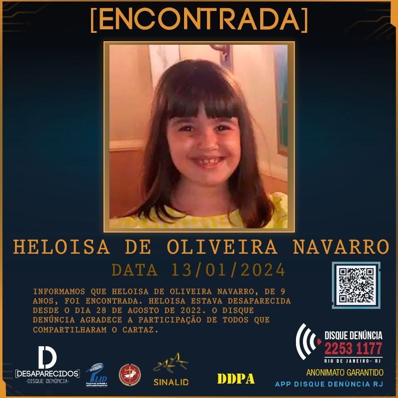 Menina desaparecida em 2022 é encontrada no interior de São Paulo