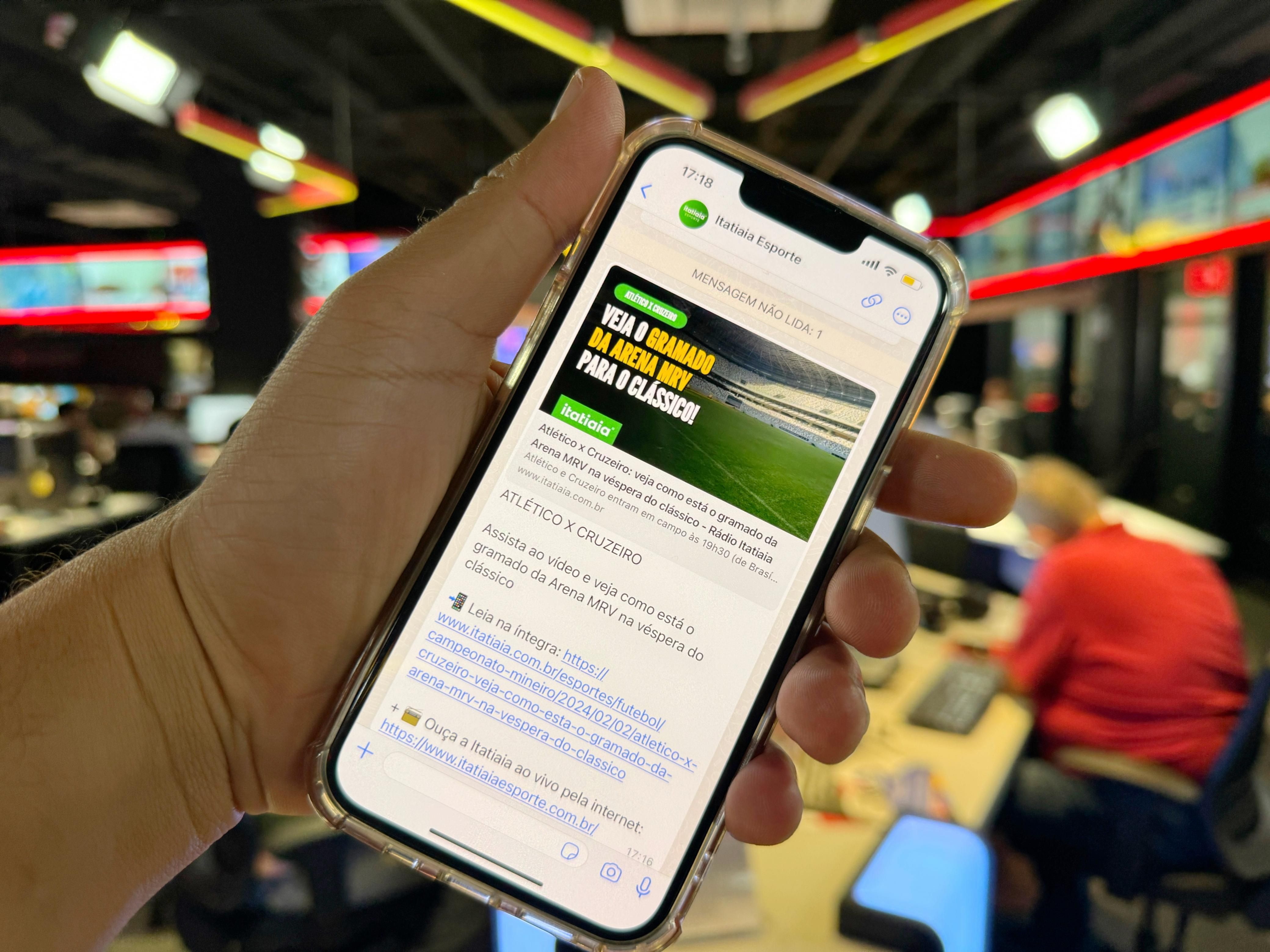 Itatiaia Esporte lança canal no Whatsapp; saiba como seguir