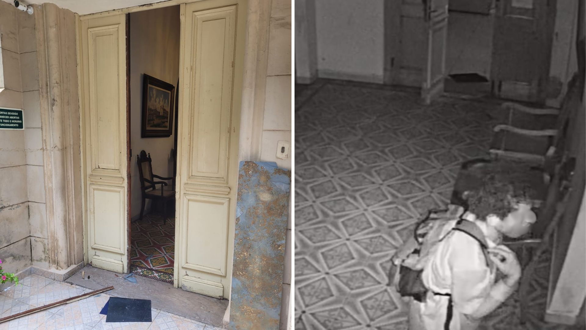 Homem arromba sala de igreja católica em BH e furta imagens, mobiliário e ventilador