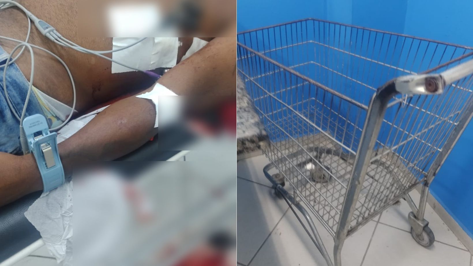 Motorista de aplicativo é baleado e socorrido em carrinho de supermercado, na região Norte de BH