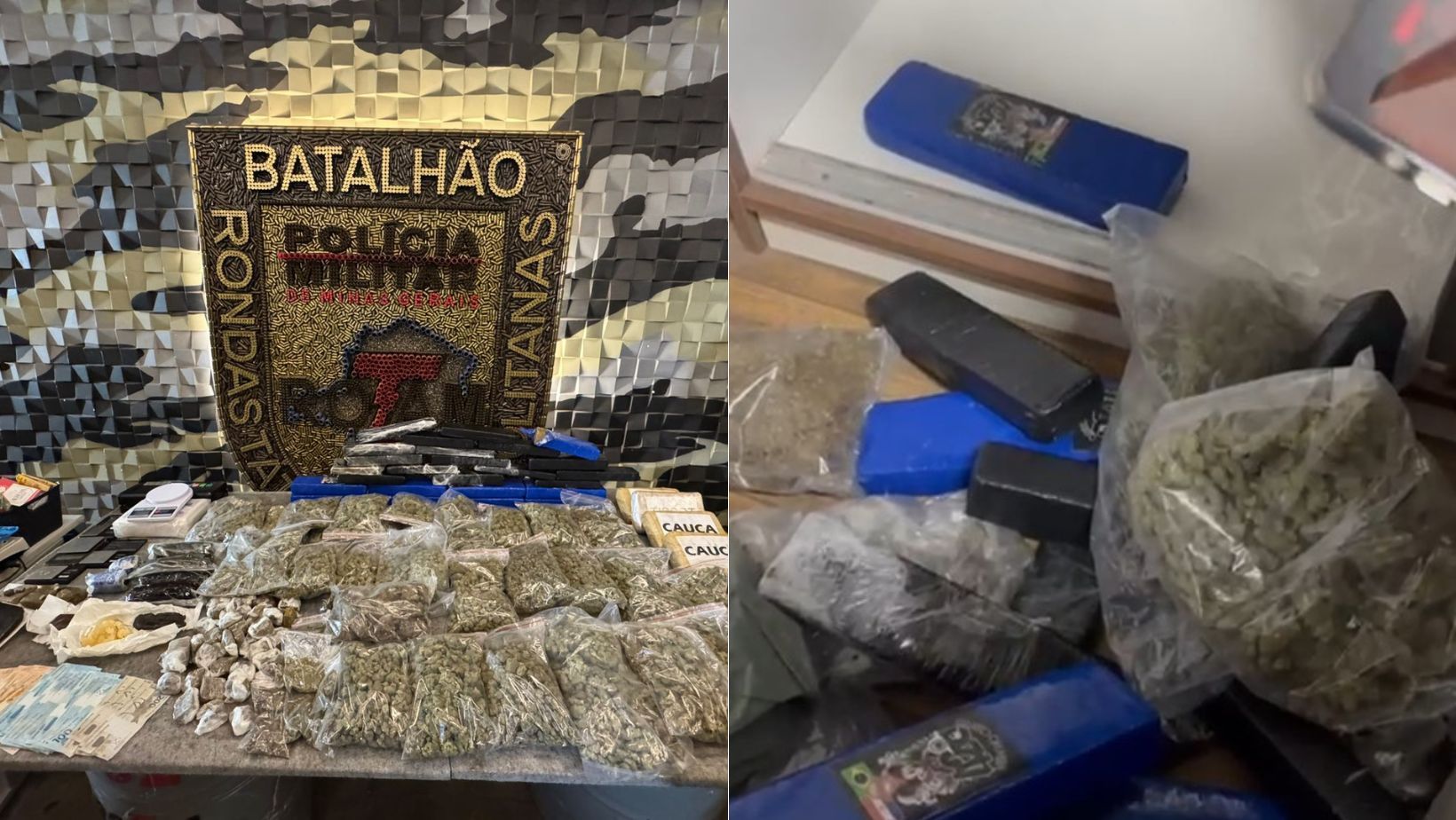 Homem é preso com R$ 1 milhão em drogas e R$ 28 mil em dinheiro na região Leste de BH; veja vídeo