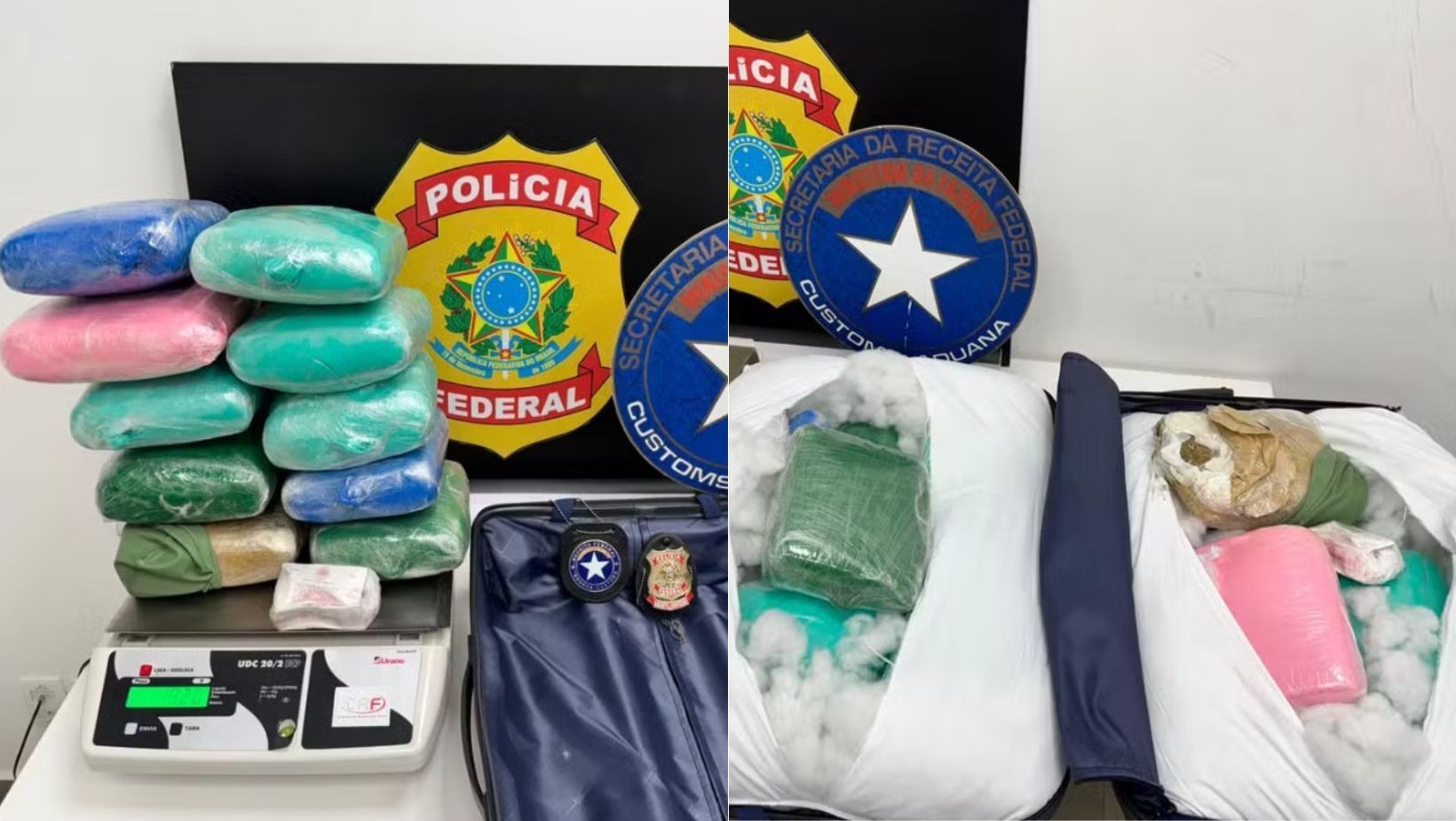 Homem é preso pela PF com 12 kg de 'maconha turbinada' no Aeroporto de Confins