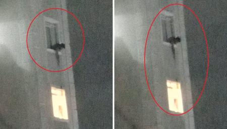 Foto mostra homem se dependurando em janela para filmar vizinha em Belo Horizonte