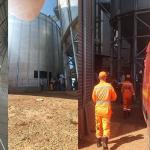 Trabalhador é resgatado em silo após cair de altura de 12 metros em Minas